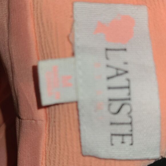 L'atiste Peach Cutout Halter Dress - Picture 4 of 7